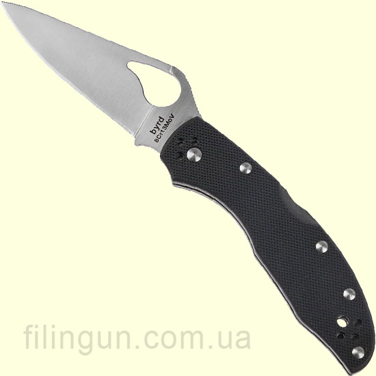 Ніж Spyderco Byrd Meadowlark 2 G-10 Black Plain Edge