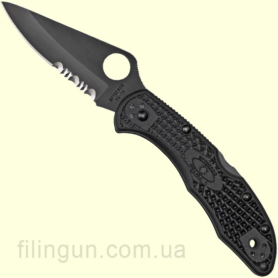Ніж Spyderco Delica 4 FRN Black/Black Blade Combination Edge