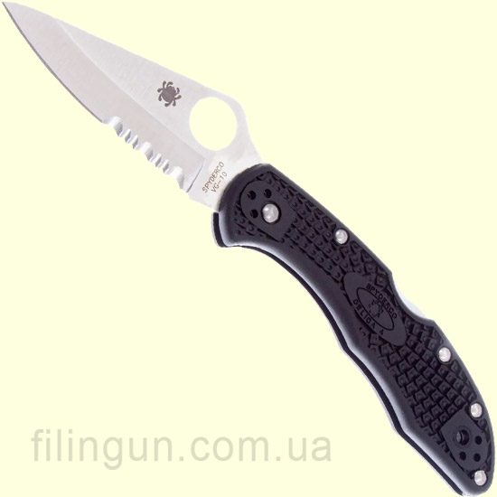 Ніж Spyderco Delica 4 Lightweight Combination Edge Black