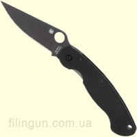 Нож Spyderco Military Model G-10 Black / Black Blade Plain Edge