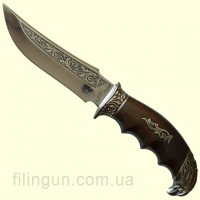 Нож охотничий Орёл мельхиор