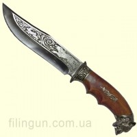 Нож охотничий Волк мельхиор