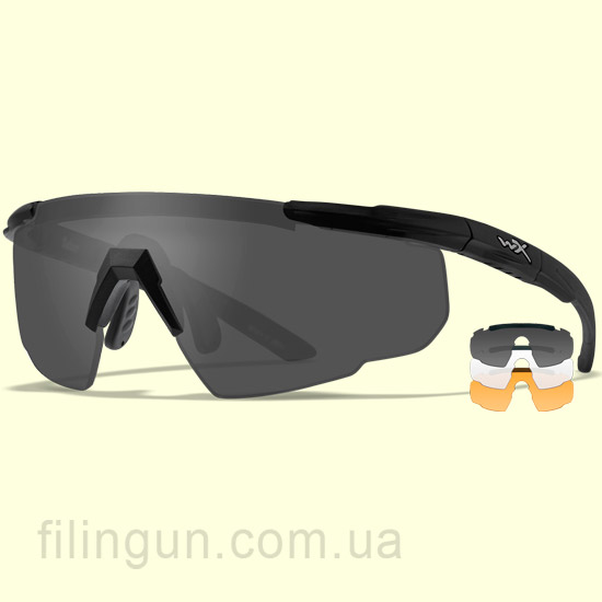Очки защитные Wiley X Saber Advanced 308 Matte Black (Clear, Smoke Grey, Light Rust) Очки защитные Wiley X Saber Advanced 308 Matte Black (Clear, Smoke Grey, Light Rust)