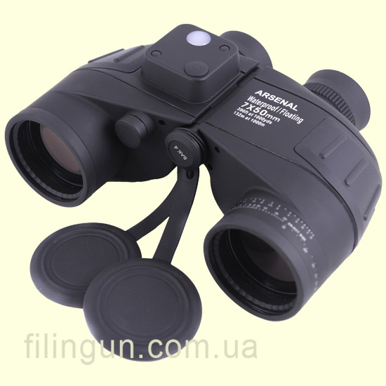 Бинокль Arsenal 7x50 морской черный (NB61)