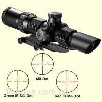 Оптический прицел Barska SWAT-AR Tactical 1-4x28 (IR Mil-Dot R/G) + mount