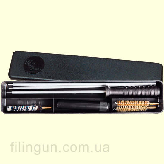 Набор для чистки MegaLine 8 калибр пластиковая коробка (алюминиевый шомпол)