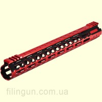 Цівка Leapers UTG PRO M-LOK AR15 15" Ultra Slim Rail Black & Red 2-Tone