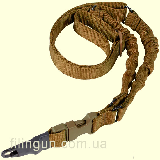 Ремень для оружия Condor Adder Double Bungee 1-Point Sling Coyote Brown