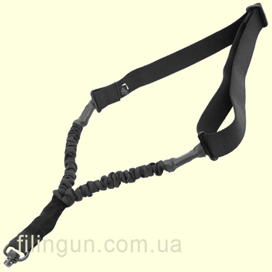 Ремень ружейный Leapers UTG Single Point Bungee Sling with QD Sling Swivel Black
