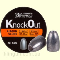 Пули пневматические JSB KnockOut Slugs .217 кал. 5.5