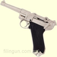 Макет пистолета Parabellum Luger (Люгер) P-08 Nickel Germany 1908 Denix 8143