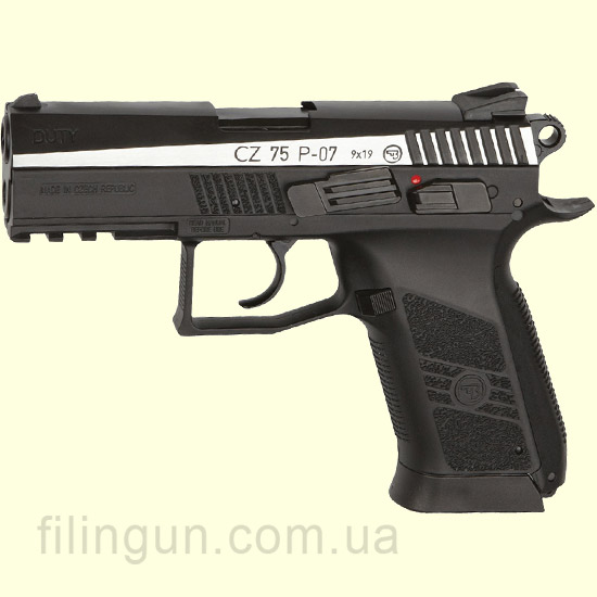 Пистолет пневматический ASG CZ 75 P-07 Duty Nickel Blowback