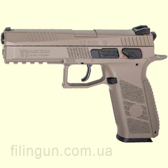 Пистолет пневматический ASG CZ P-09 Pellet Full FDE Blowback