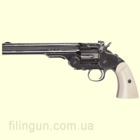 Револьвер пневматический ASG Schofield 6" Plated Steel GY & Ivory Grip
