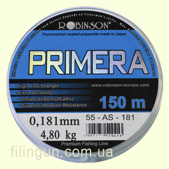 Ліска Robinson Primera 0.181 mm 4.80 kg Ліска Robinson Primera 0.181 mm 4.80 kg