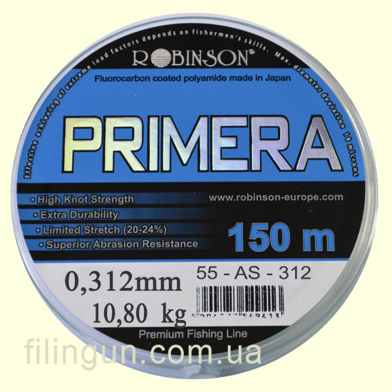 Ліска Robinson Primera 0.312 mm 10.80 kg Ліска Robinson Primera 0.312 mm 10.80 kg