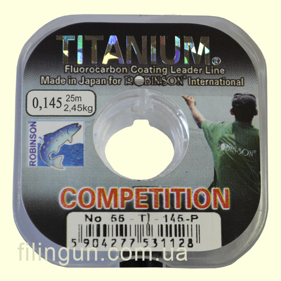 Ліска Robinson Titanium Competition 0.145 mm 2.45 kg Ліска Robinson Titanium Competition 0.145 mm 2.45 kg