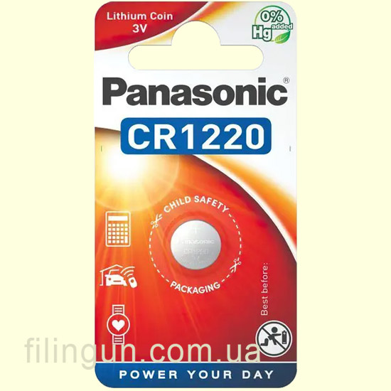 Батарейка Panasonic CR 1220 BLI 1 Lithium