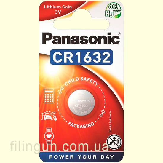 Батарейка Panasonic CR 1632 BLI 1 Lithium