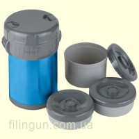 Термос для їжі Ferrino Inox Lunch Jug з 3 контейнерами 1.5 L Blue