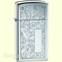 Запальничка Zippo 1652 Slim Chrome Venetian