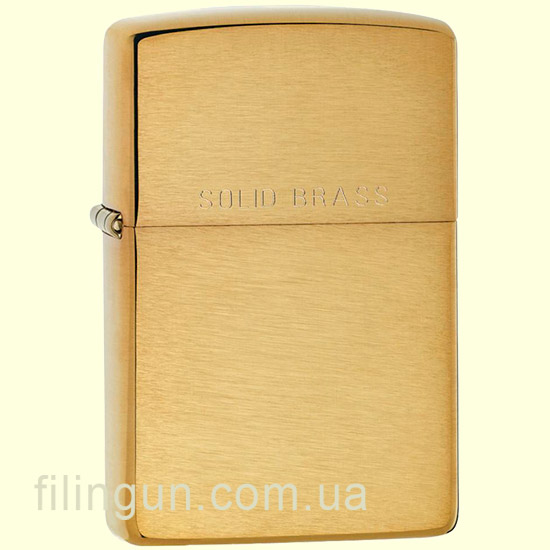Зажигалка Zippo 204 Classic Brushed Solid Brass