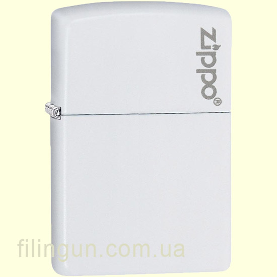 Зажигалка Zippo 214ZL Classic White Matte Zippo Logo