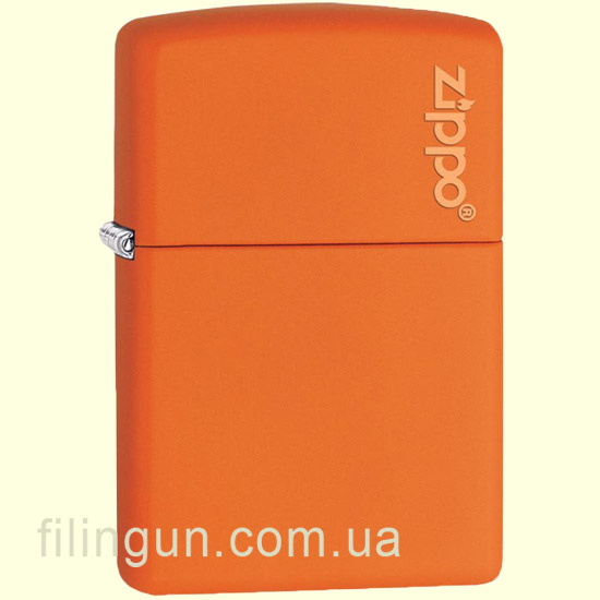 Зажигалка Zippo 231ZL Classic Orange Matte Zippo Logo Зажигалка Zippo 231ZL Classic Orange Matte Zippo Logo
