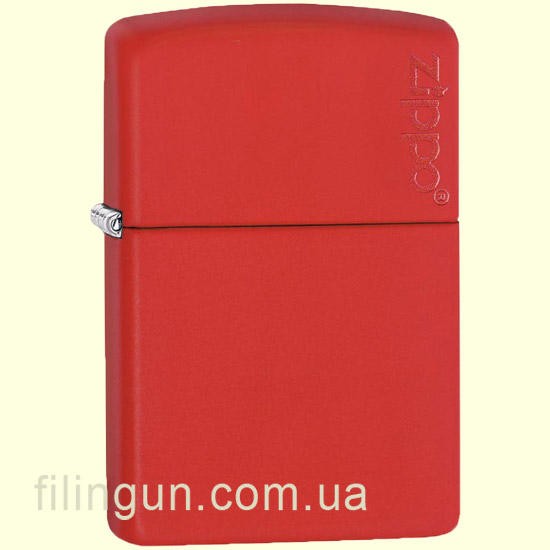 Зажигалка Zippo 233ZL Classic Red Matte Zippo Logo