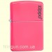 Запальничка Zippo 28886ZL Neon Pink Zippo Logo