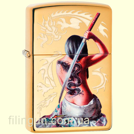 Зажигалка Zippo 29668 MAZZI Dragon Girl