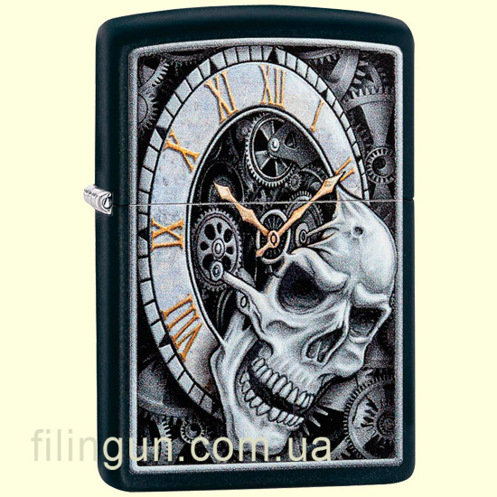 Зажигалка Zippo 29854 Skull Clock Design