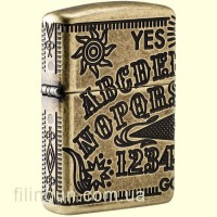 Запальничка Zippo 49001 Antique Brass Armor Ouija Board Design
