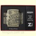 Зажигалка Zippo 49001 Antique Brass Armor Ouija Board Design