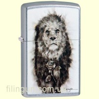 Зажигалка Zippo 49088 SPAZUK Lion with Rose