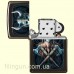 Зажигалка Zippo 49106 ANNE STOKES Viking Skull High Polish Black