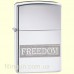 Зажигалка Zippo 49129 Etched Freedom Design High Polish Chrome