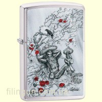 Зажигалка Zippo 49144 RIETVELD Day of the Dead Skeleton