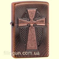 Зажигалка Zippo 49158 Armor Deep Carve Cross Design