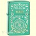 Зажигалка Zippo 49161 Follow Your Way Design High Polish Green