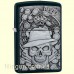 Зажигалка Zippo 49183 Gambling Skull Emblem Black Matte