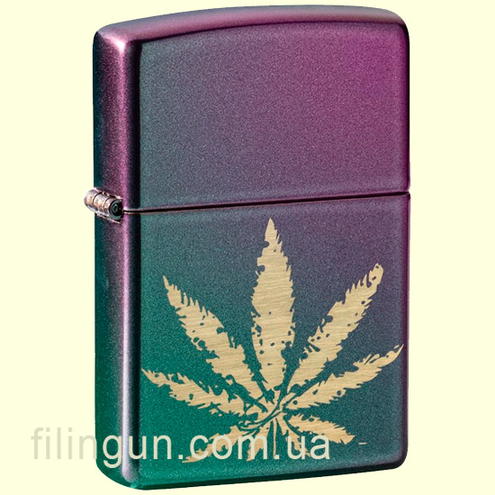 Зажигалка Zippo 49185 Marijuana Leaf Iridescent