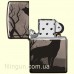 Зажигалка Zippo 49188 Wolves Design Black Ice