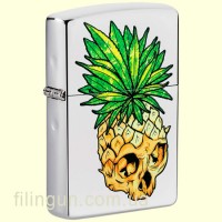 Зажигалка Zippo 49241 Leaf Skull Pineapple Design