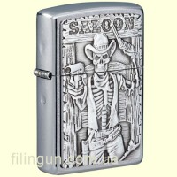 Зажигалка Zippo 49298 Saloon Skull Emblem Design