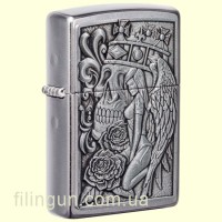 Зажигалка Zippo 49442 Skull and Angel Emblem Design