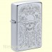 Зажигалка Zippo 49571 Skull Design Satin Chrome