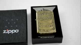 Зажигалка Zippo 254BJD.428 Jack Daniels Label Brass Emblem