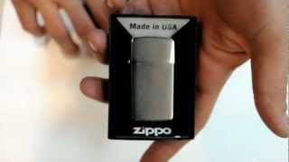 Зажигалка Zippo 1600 Slim Brushed Chrome