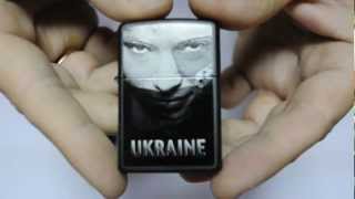 Зажигалка Zippo 218 USS Ukraine Soccer Face Sepia